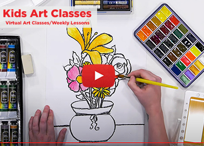 AGES 9-12: AFTER SCHOOL ONLINE WEEKLY ART CLASS :CREATIVE PAINTING