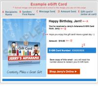 Electronic Gift Cards