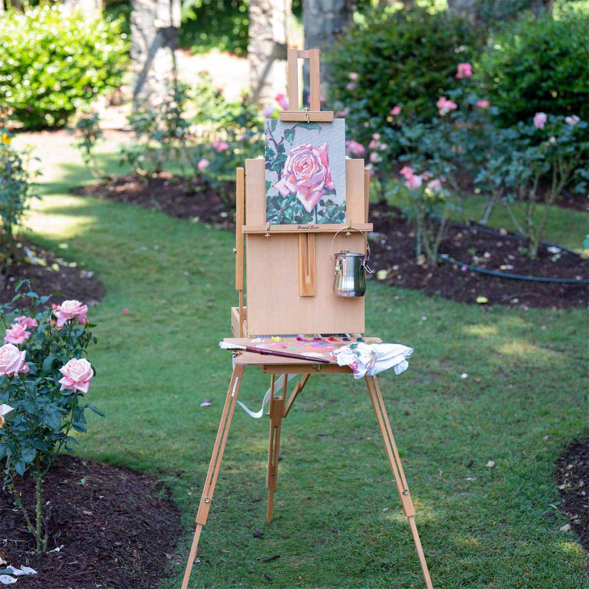 Grand Luxe Full Box French Easel, Premium Oiled Beechwood