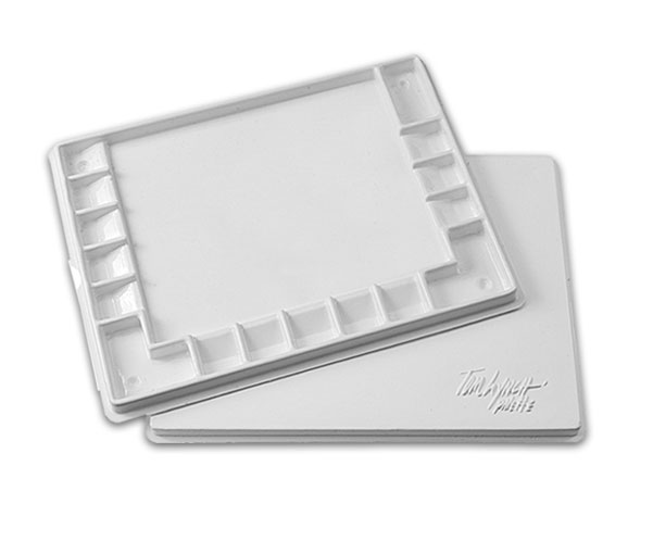 Empty Watercolor Palette with Lid by Dugato, 24+13 Half Pans with Fold-Out  Palette, Large Mixing Area, Metal Tin Box for Watercolor Acrylic Oil DIY