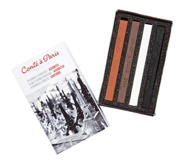 Conté À Paris Crayons Match Box Set of 4 - Classic Colors