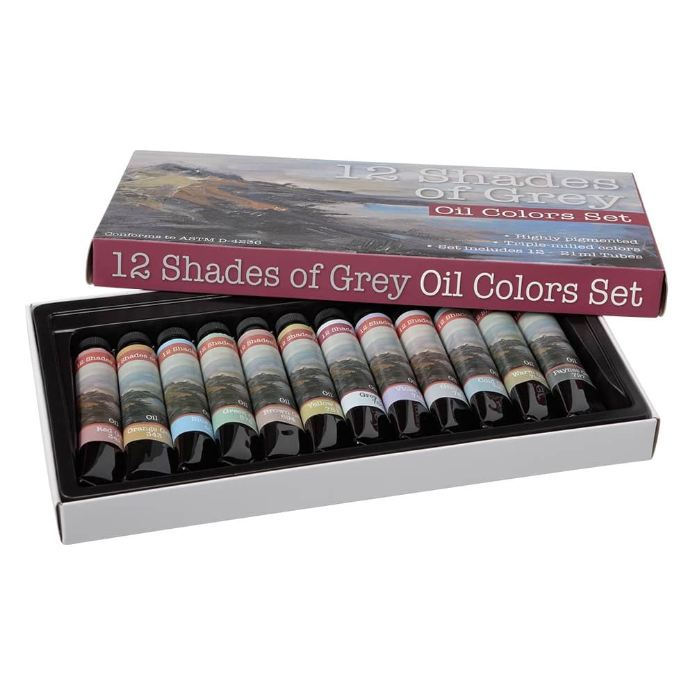 12 Shades of Grey Oil Set of 12 Tubes