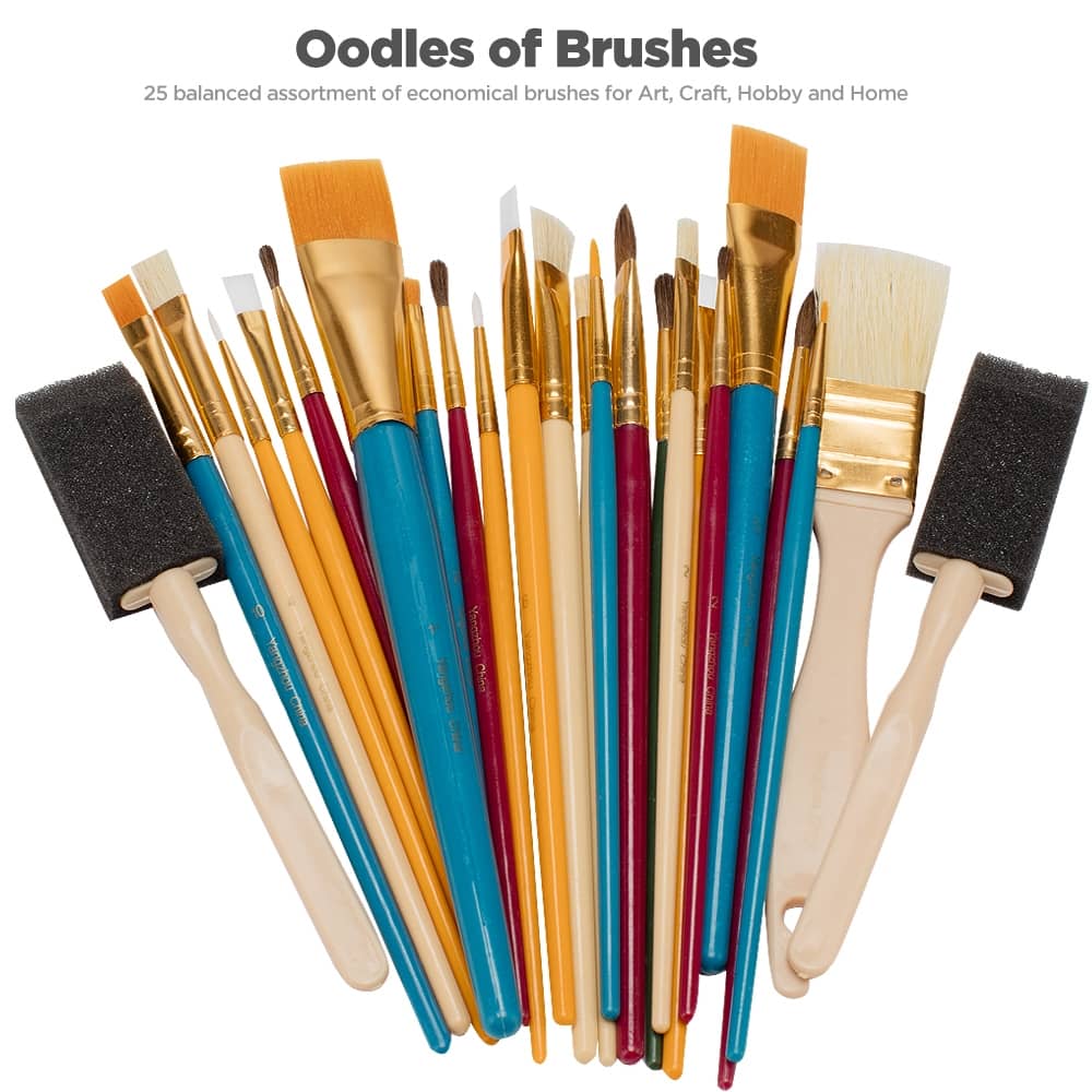 Oodles Of Brushes Kid's Art Brush Set Of 25