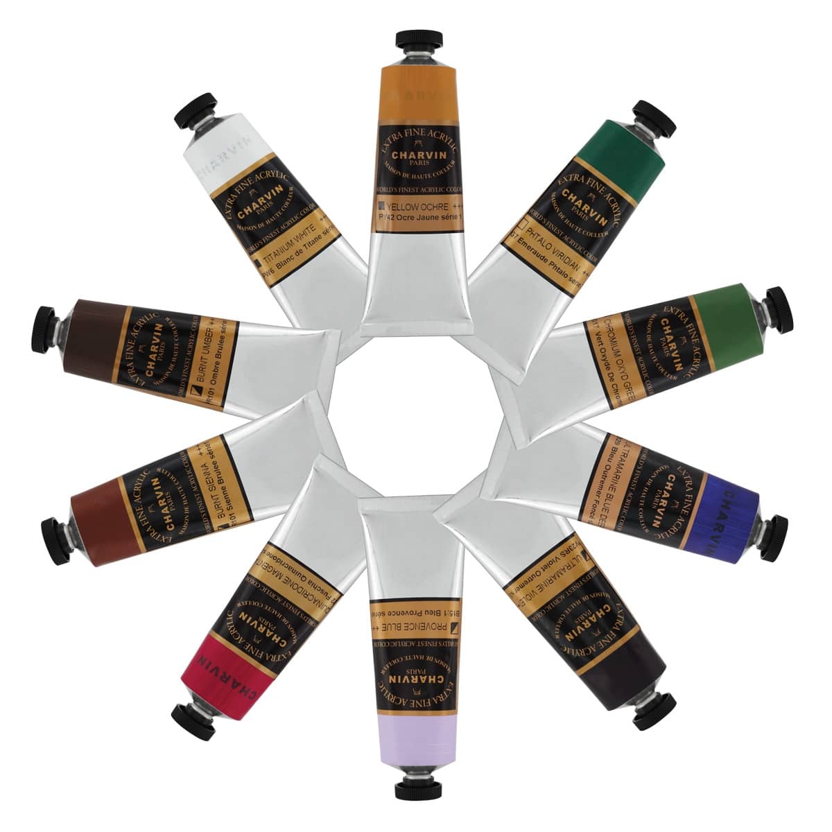 Charvin Extra-Fine Acrylics - Amour De La Fleur Set of 10, 60ml