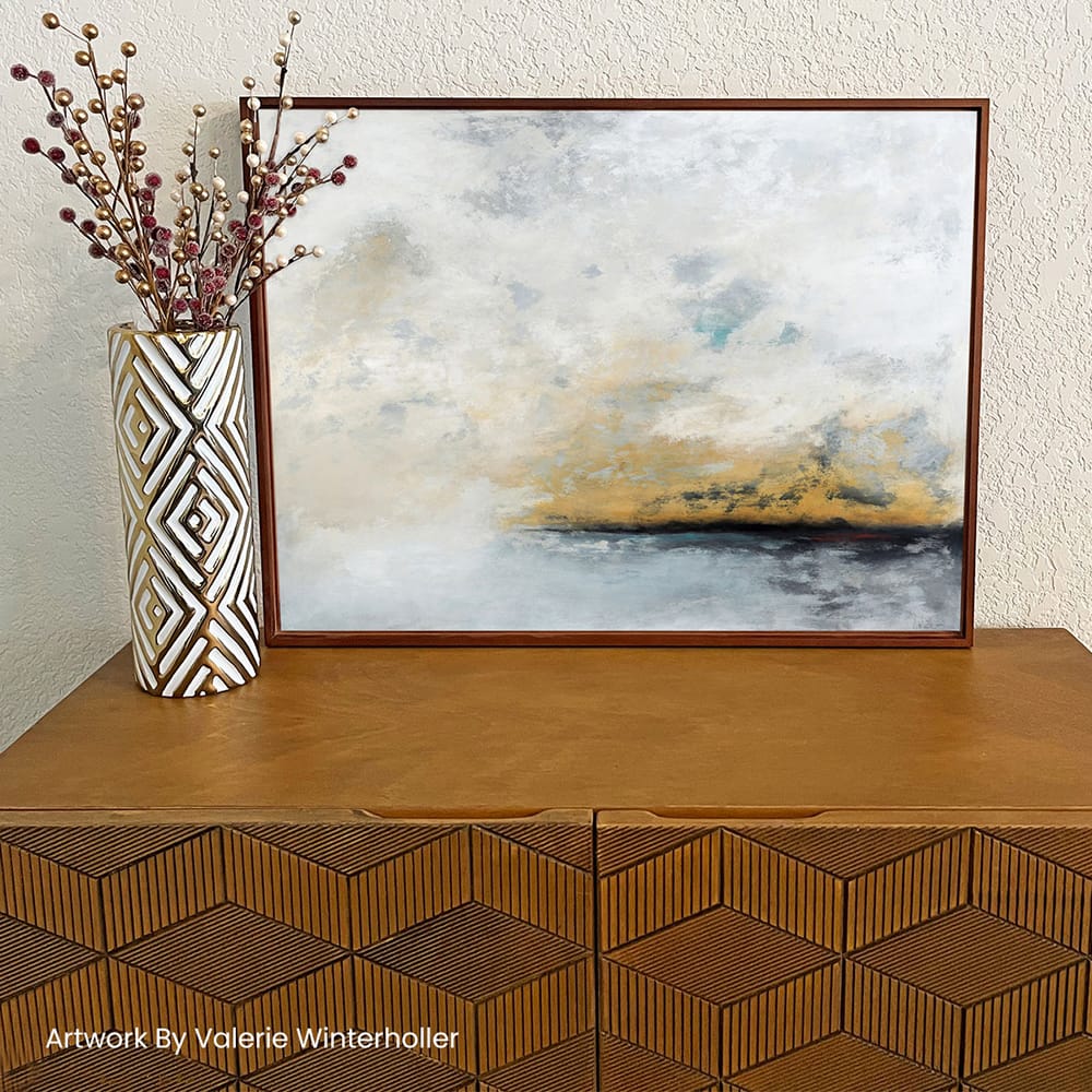 Artwork by Valerie Winterholler in Ampersand Floaterframe