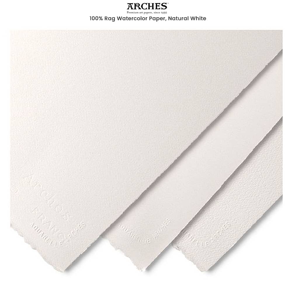 100% Cotton Watercolor Paper 140lb 8.3x11.2 60 Sheets Cold Press Acid Free