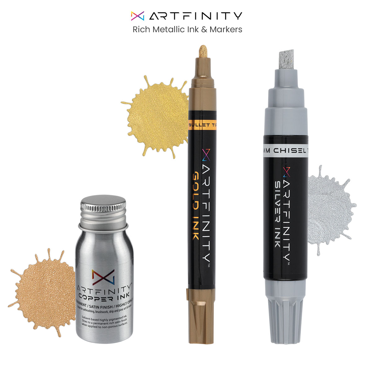 Artfinity® Rich Metallic Markers & Inks