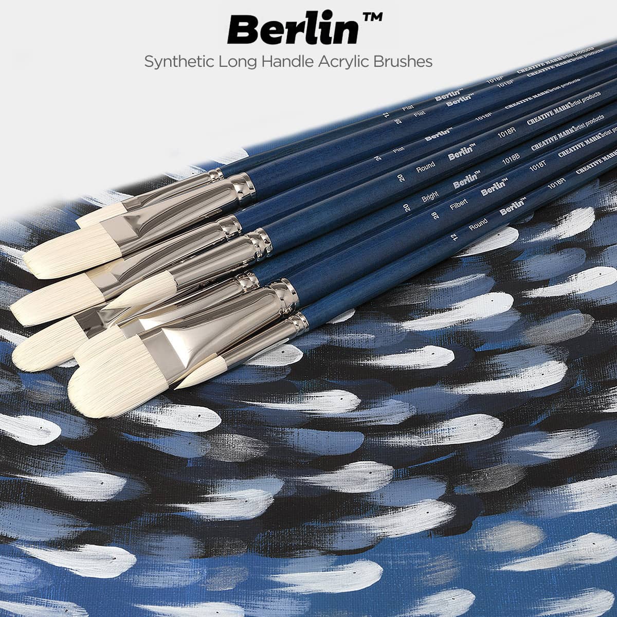 Berlin Synthetic Long Handle Acrylic Brushes