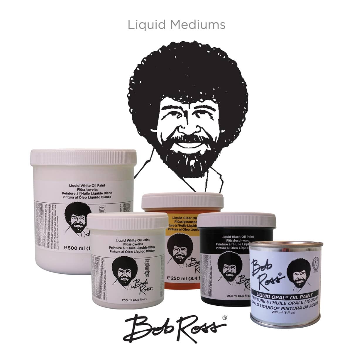 Bob Ross Professional Wet-On-Wet Oil Painting Mediums