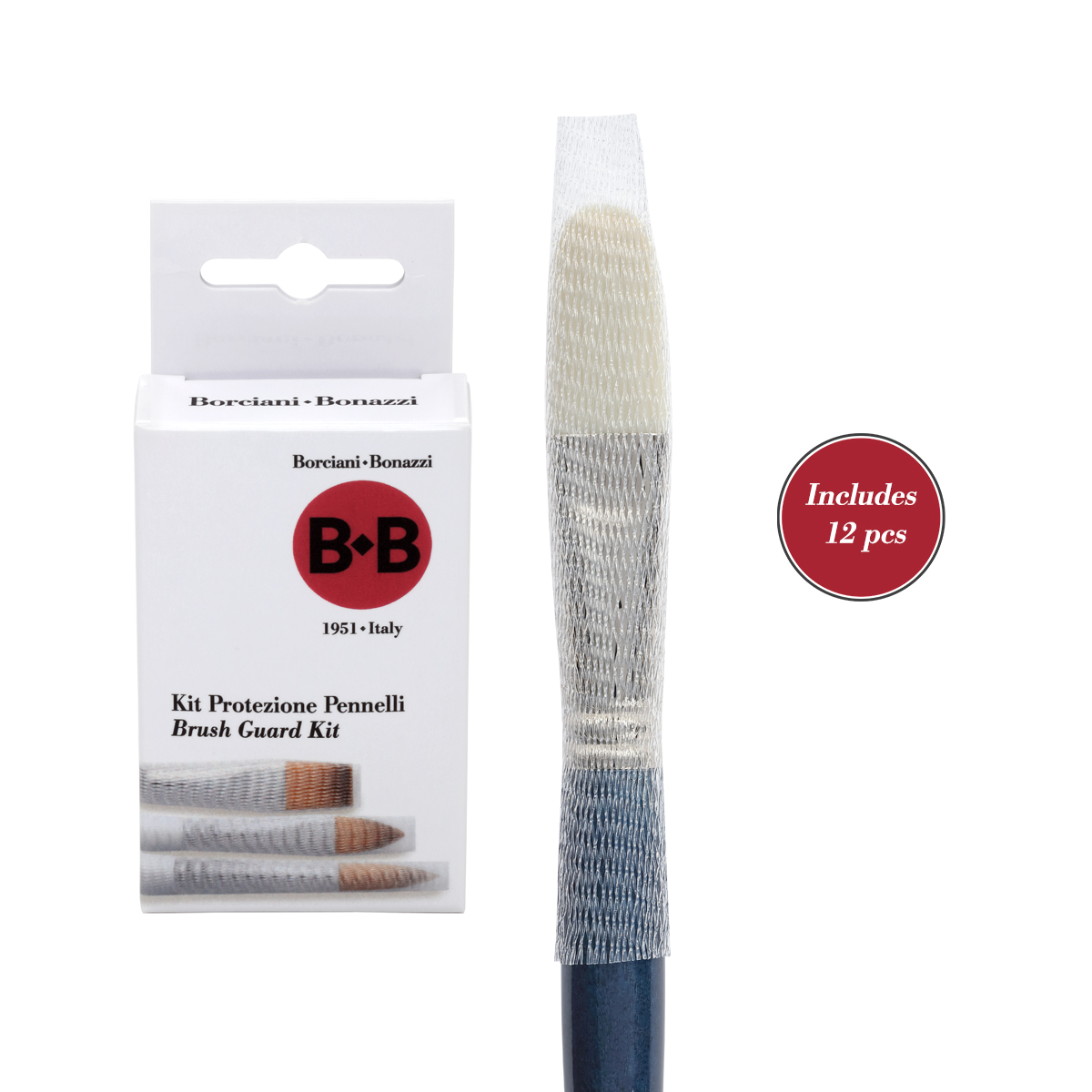 Borciani Bonazzi Brush Guard Kit, Pack of 12 Protector Sleeves