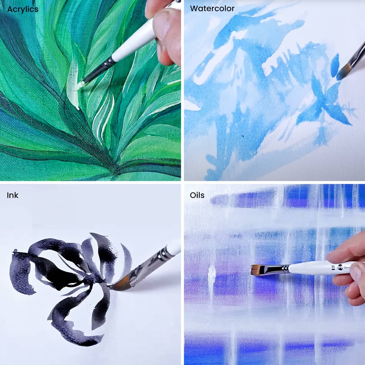 Use with watercolor, acrylic, and oil glazes