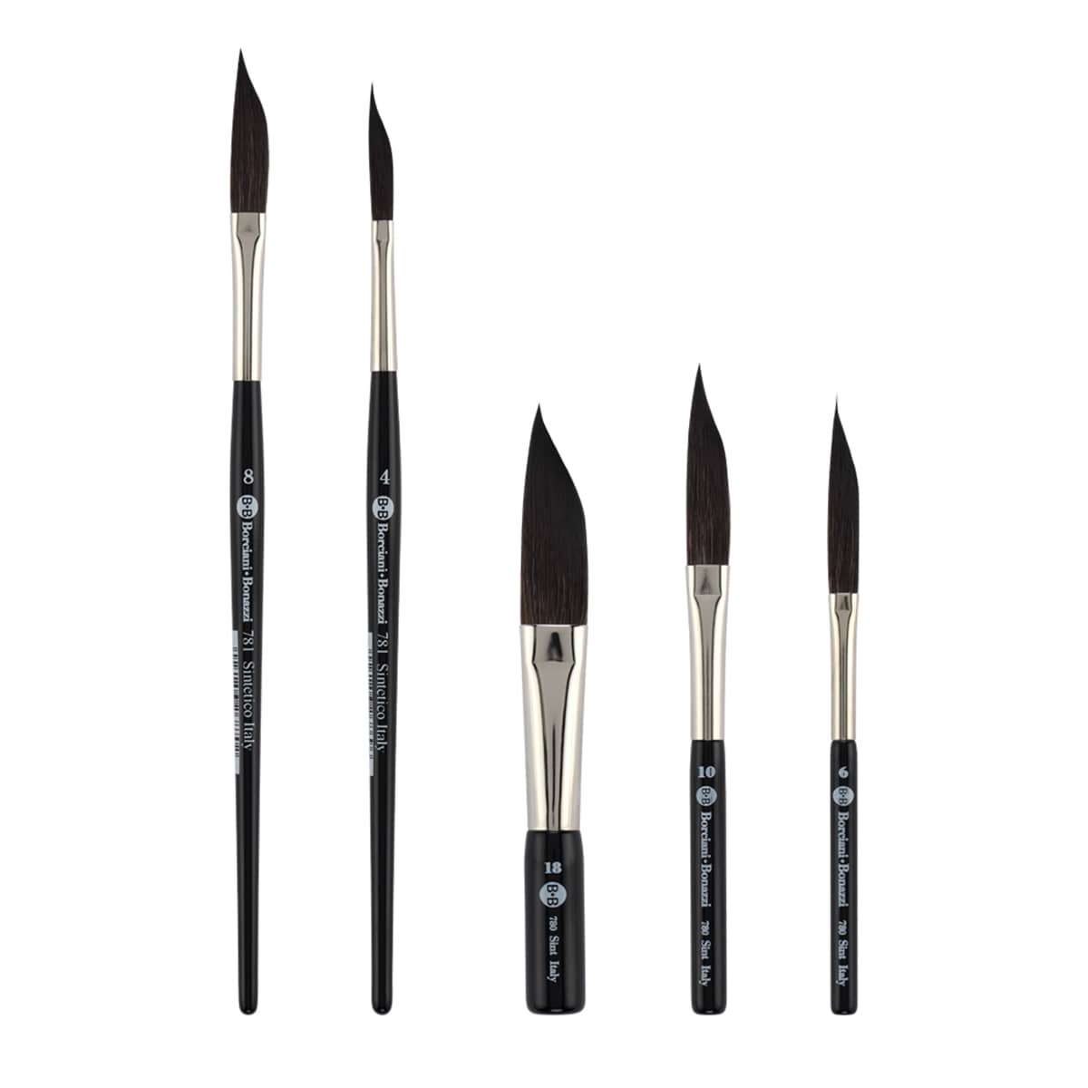 Pinstriping brushes can be used on paper, metal, ceramic, or wood