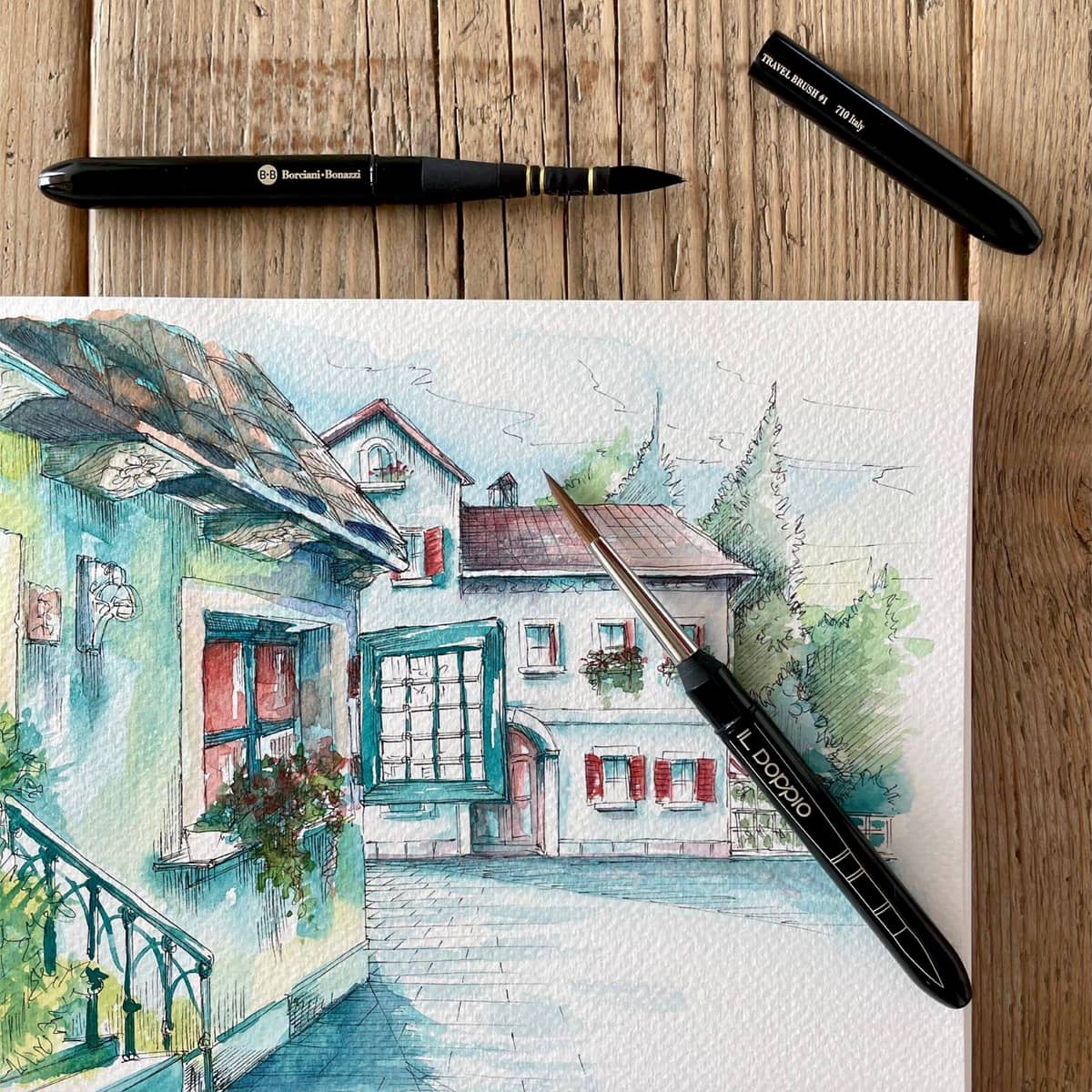 Borciani Bonazzi IL DOPPIO Travel Brush Sets