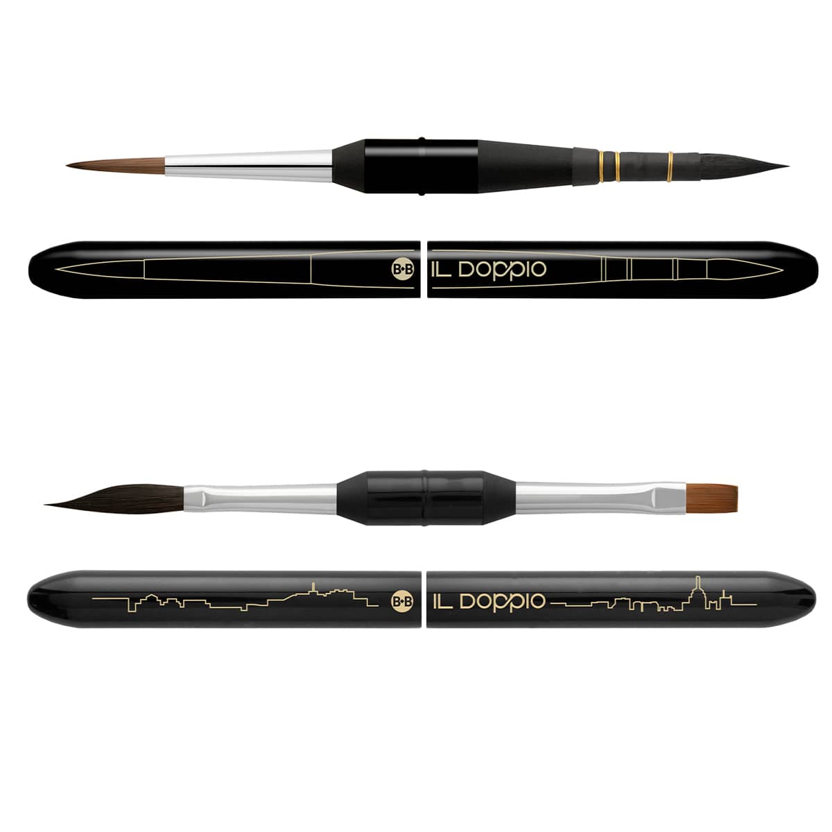 Double-Sided Travel Brush Set