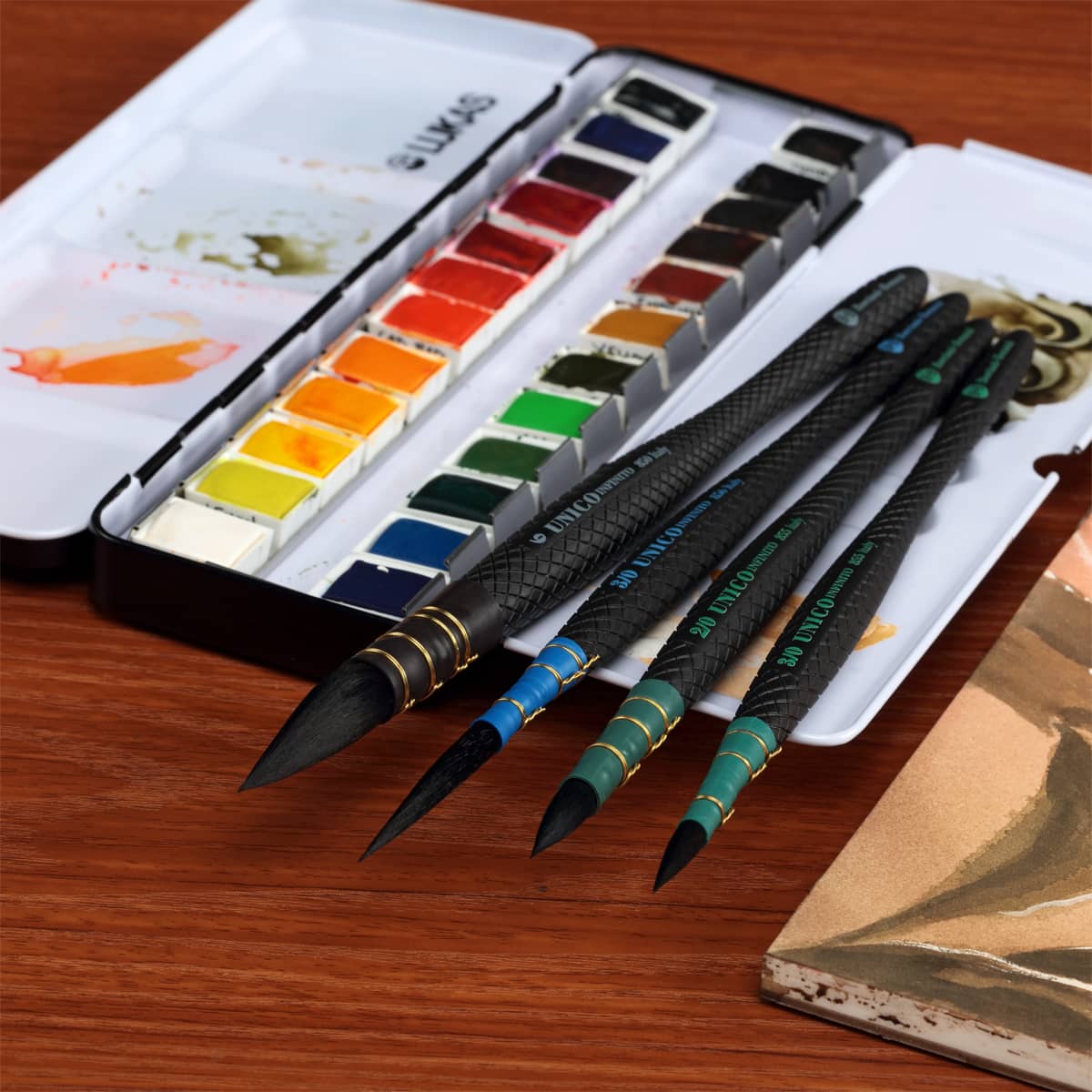 Perfect for painting washes, fine, detailed lines, and elegant brushstrokes