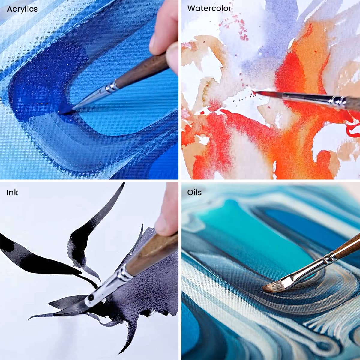 Borciani Bonazzi UNICO® Synthetic  Mongoose Brushes