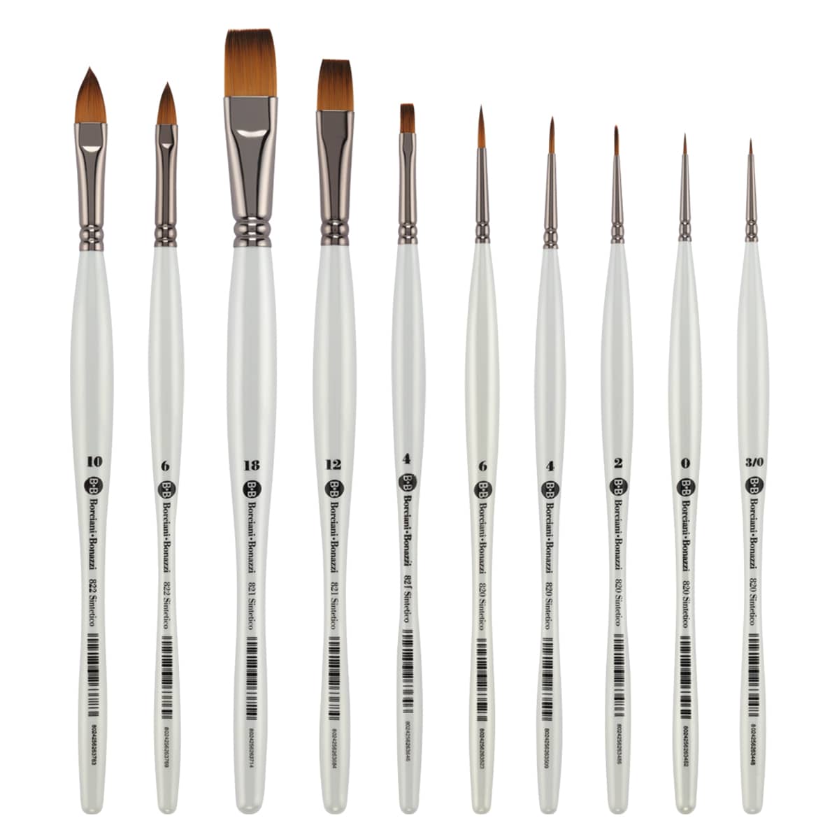 Fiammato Synthetic Set of 10 Brushes