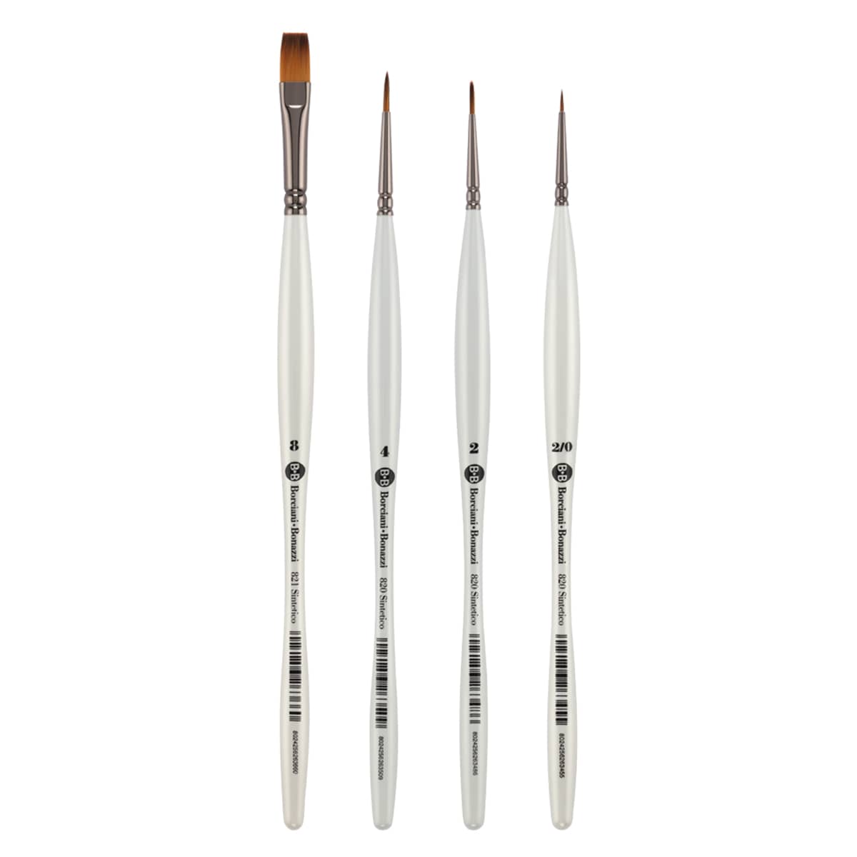 Fiammato Synthetic Set of 4 Brushes