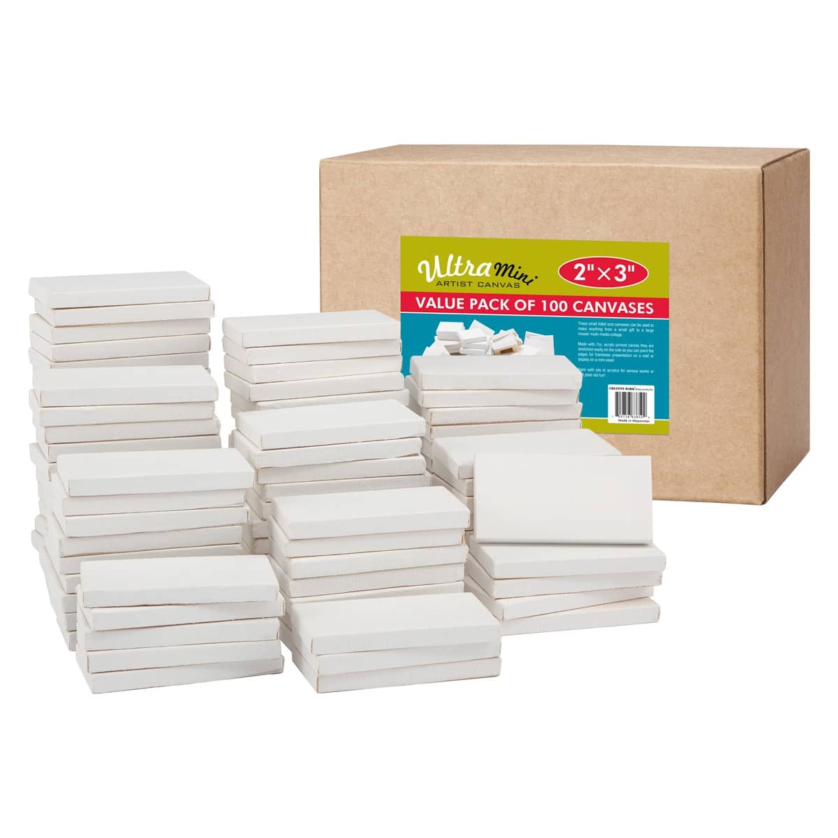Ultra Mini Stretched Cotton Canvases - Box Of 100