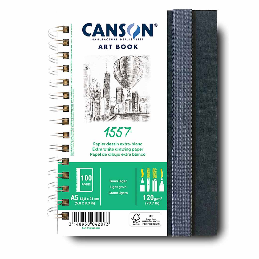 Canson 1557 Sketch Art Book 5.8x8.3, 100 Pages