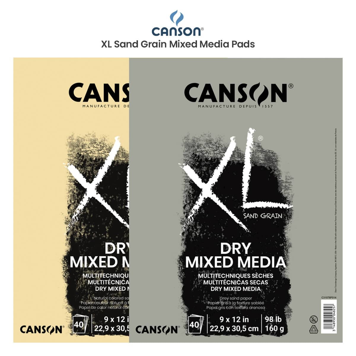 Papier Canson grain Pastel Gris Stock Vector