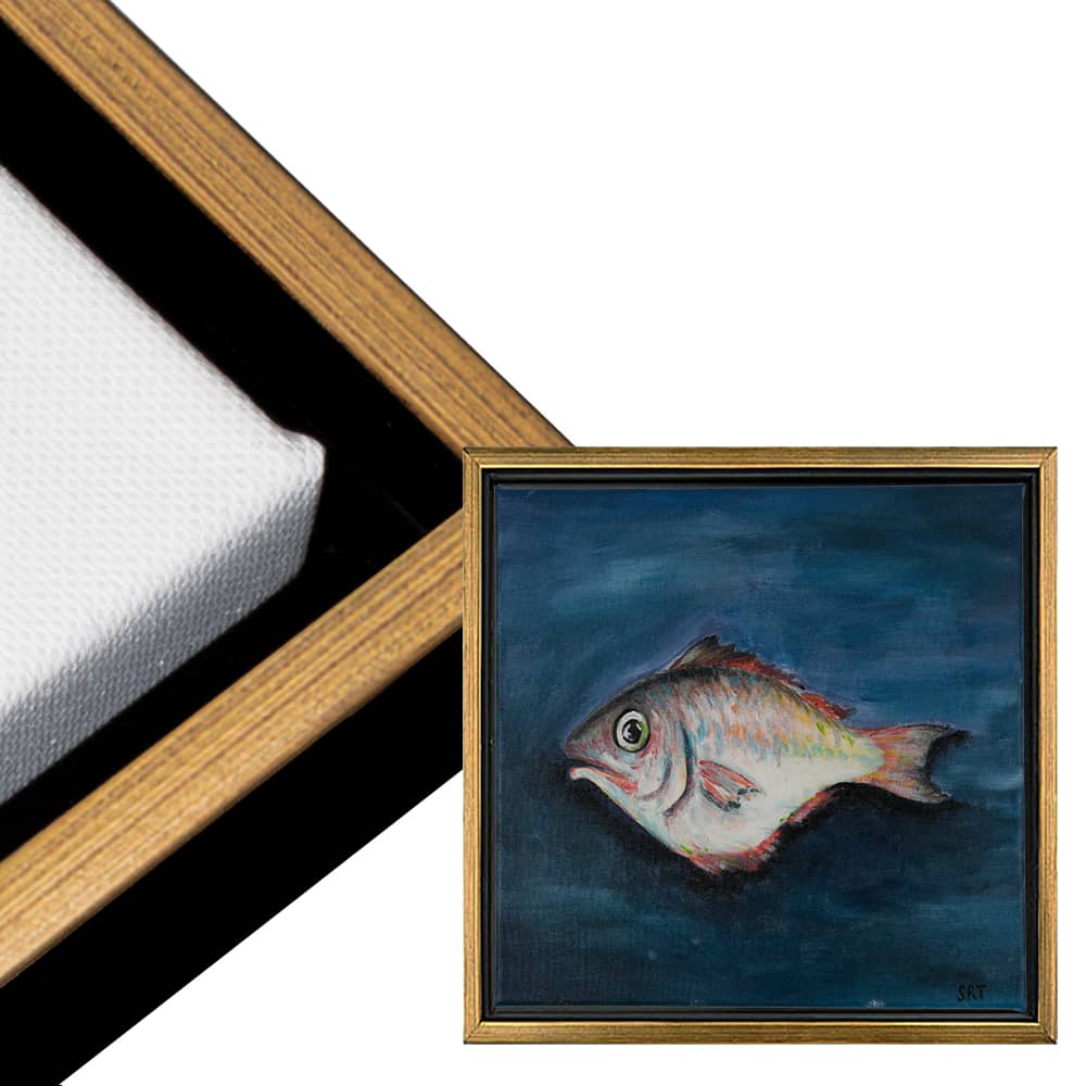 AUREUO Pinewood Floating Frame and Canvas Set - 12x12 inch Floater Frames with Stretched Canvases for Painting - 3 Pack, 3 Canvas Frames, 1-1/4 inch D
