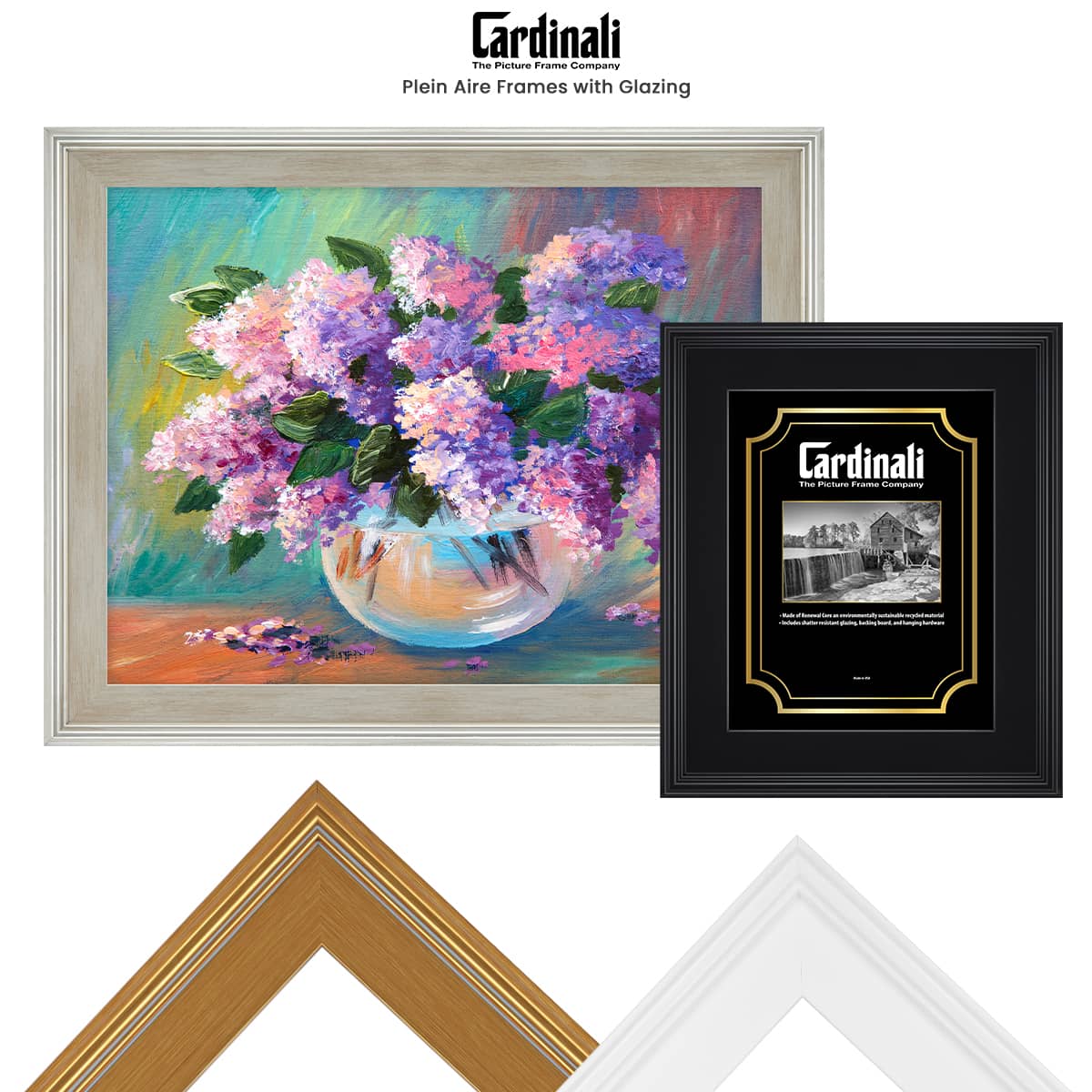 Cardinali Plein Aire Frames With Glazing and Backing Beauty