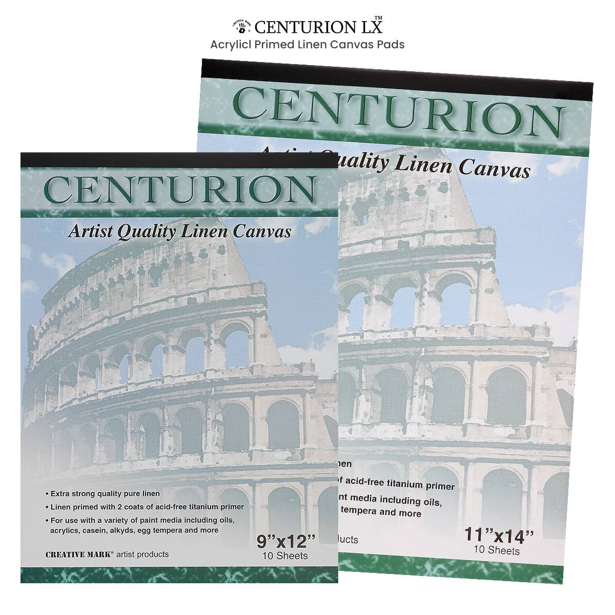 Centurion Acrylic Primed Linen Canvas Sheet Pads