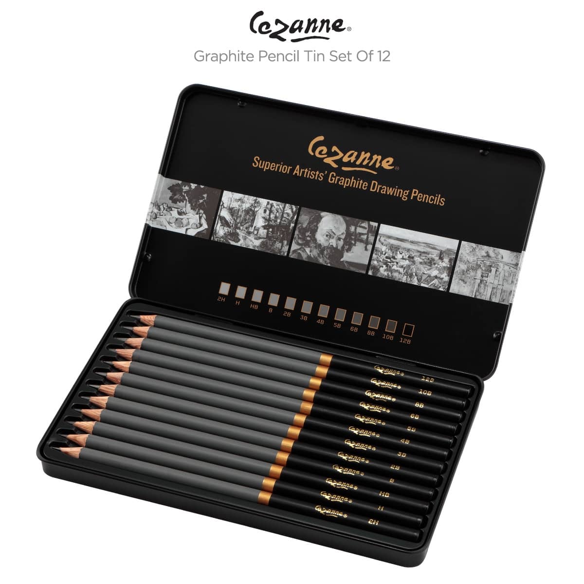 Cezanne Graphite Pencil Tin Set Of 12