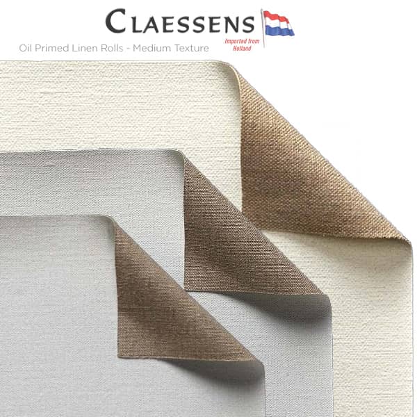 Claessens Oil Primed Linen Rolls - Fine And Very Fine Texture
