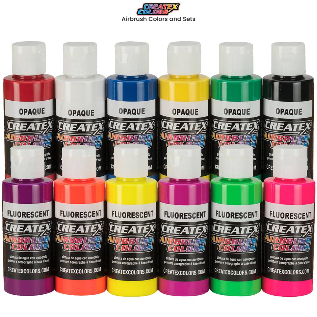 U.S. Art Supply 12 Color 1oz Secondary Airbrush Paint Set W Cleaner Thinner