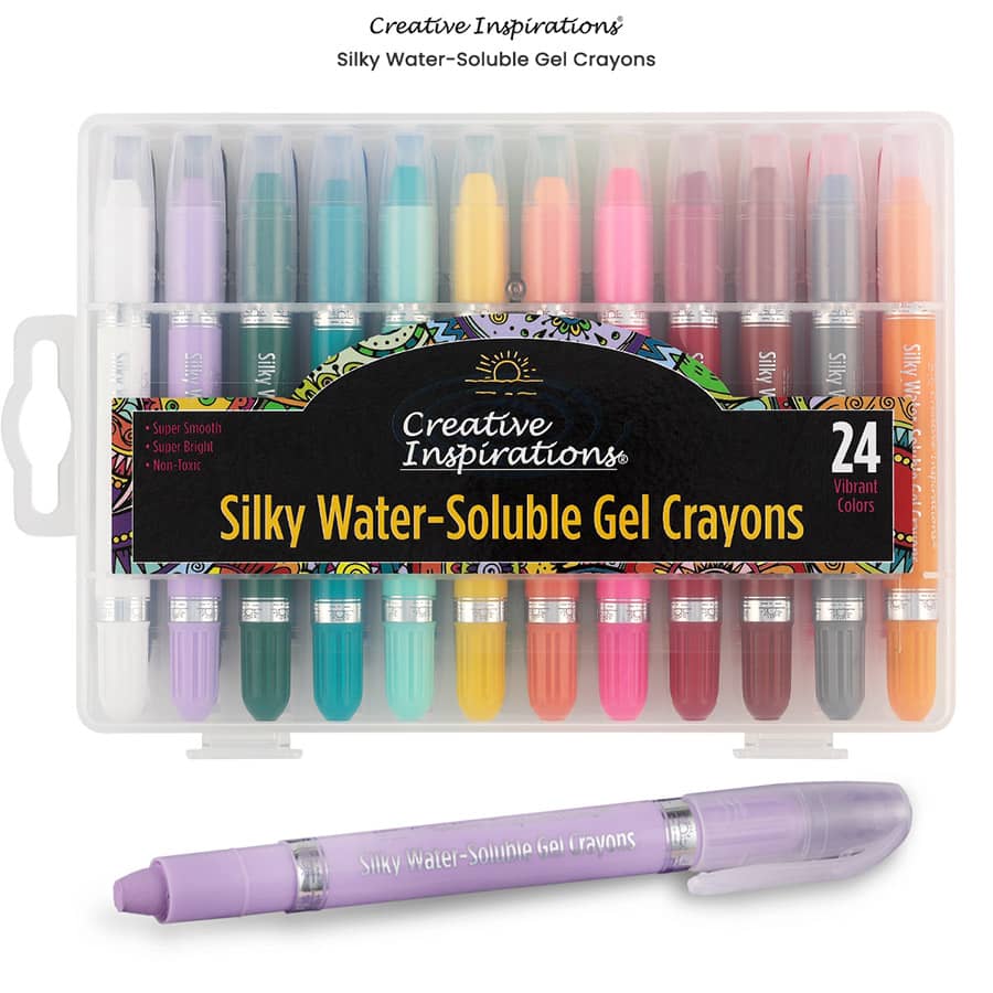 Creative Inspirations Silky Water-Soluble Crayons Set of 24