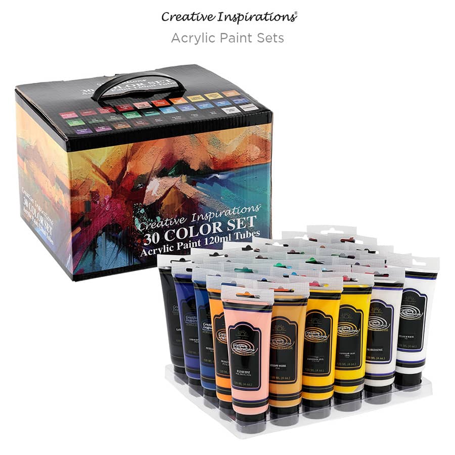 Creative Inspirations Acrylic Paint 30 Color Acrylic Box Set