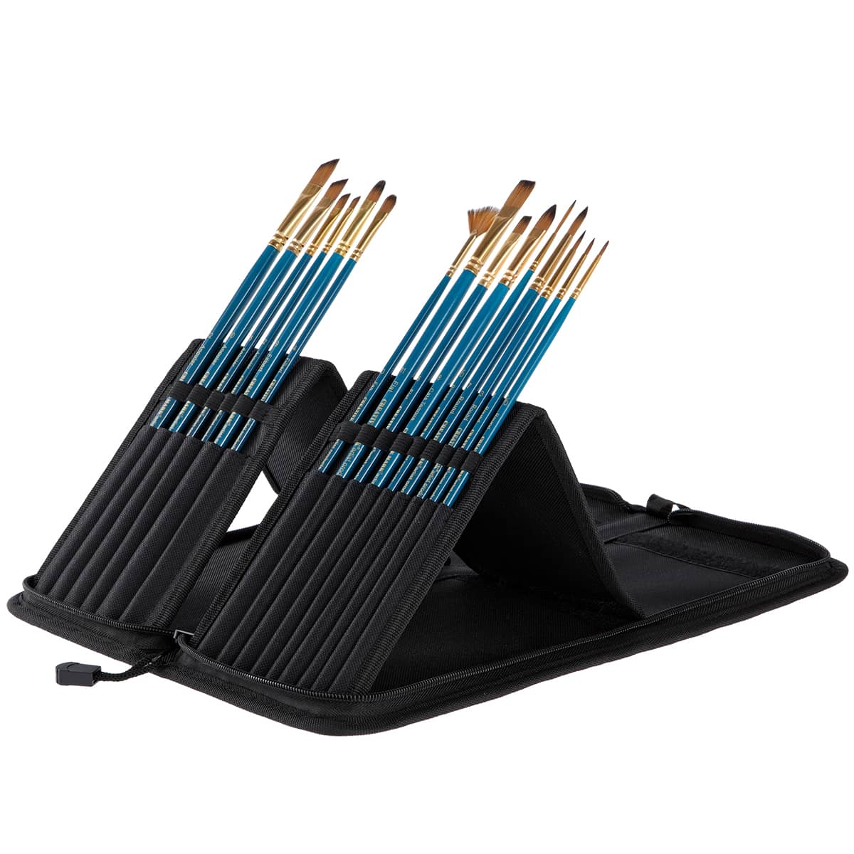 Creative Mark Long Handle Mix Use Brushes with Case Set of 15