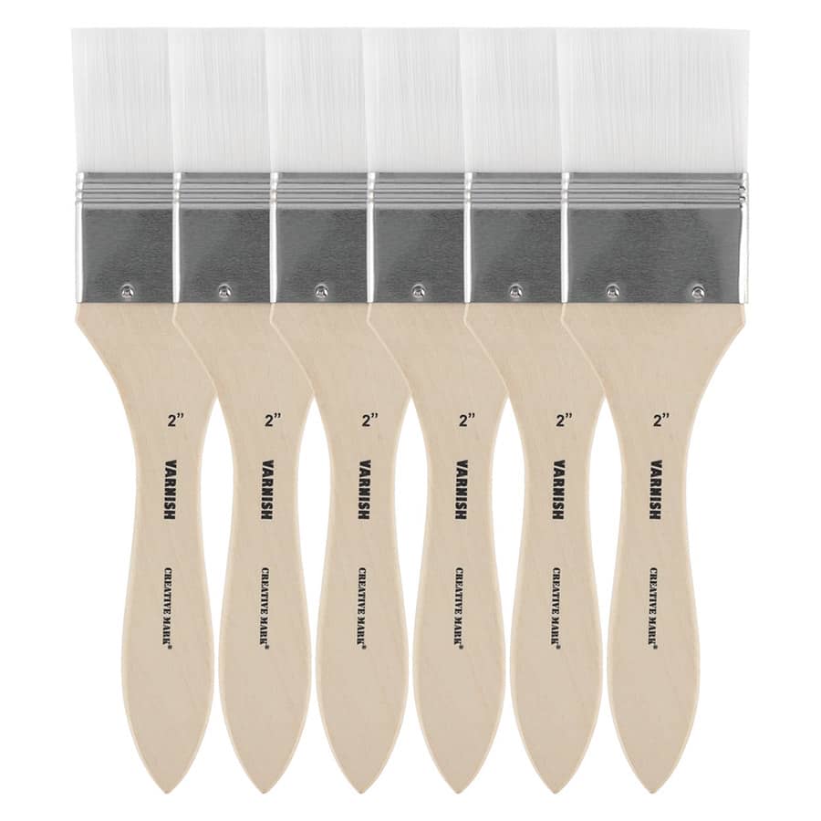 Creative Mark Disposable 2" Varnish Brush Set of 6