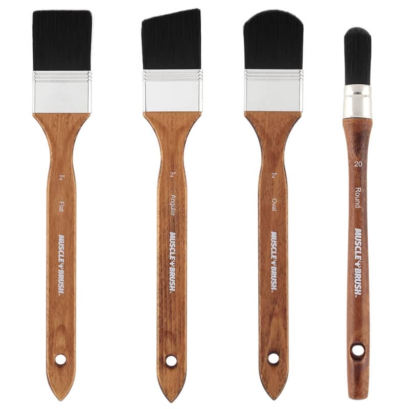 Muscle Brushes Long Handle Sets of 4