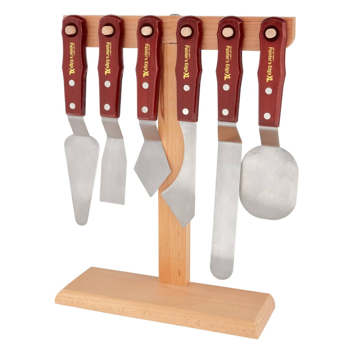 Painter's Edge XL Steel Palette Knives Set of 6 & Stand