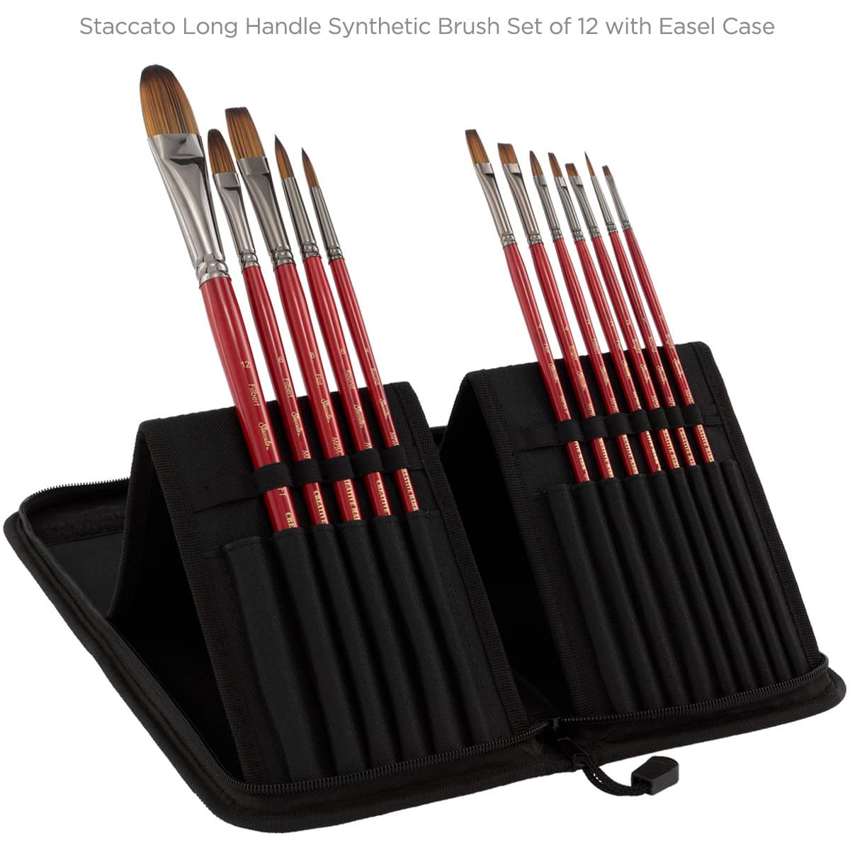 Staccato Long Handle Synthetic Brush Set