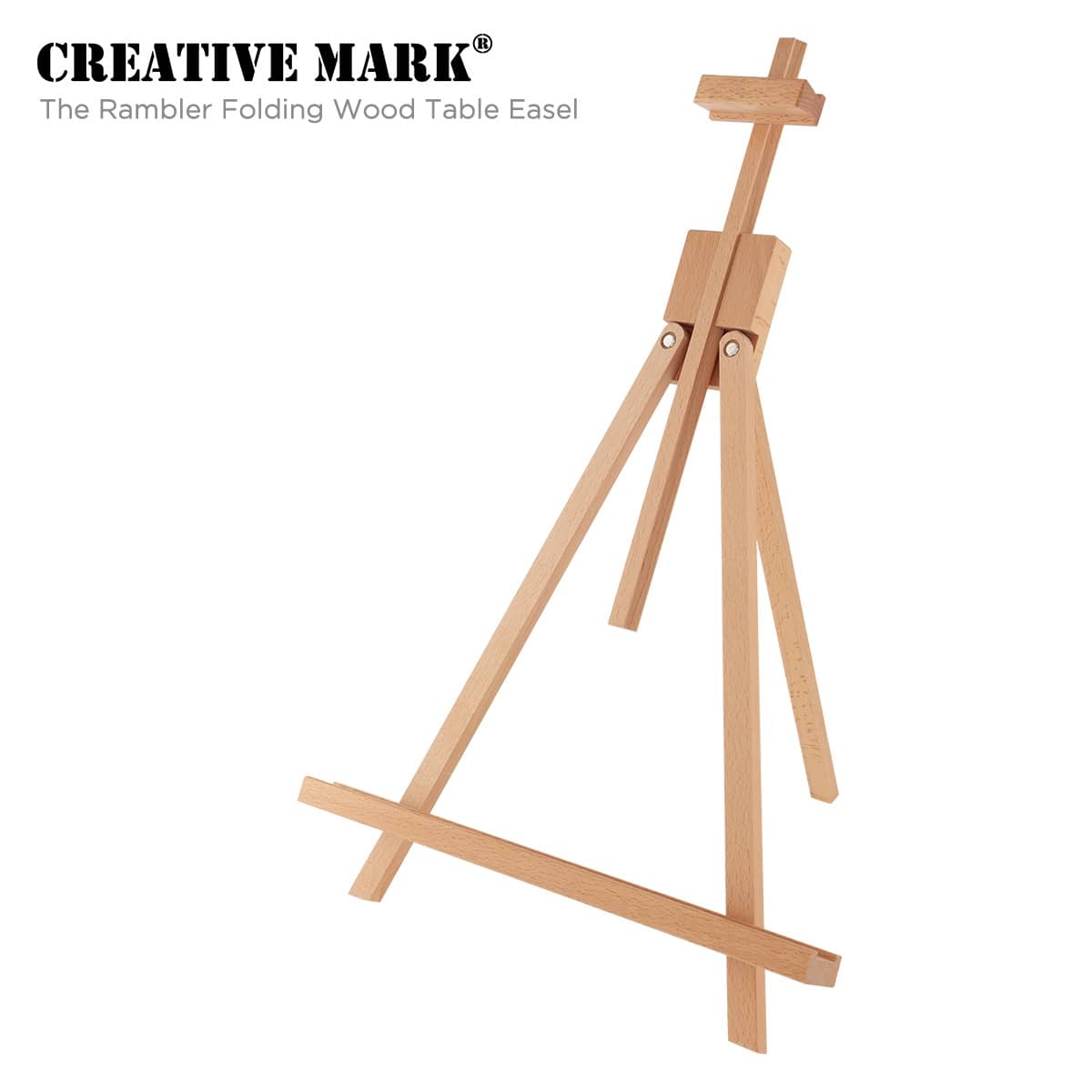 Creative Mark Thrifty Wood Tripod Display Easel Stand for Painting Pack of  12 - Durable Light Weight and Foldable, Perfect Drawing and Painting -  White Finish - Ideal For Artist 