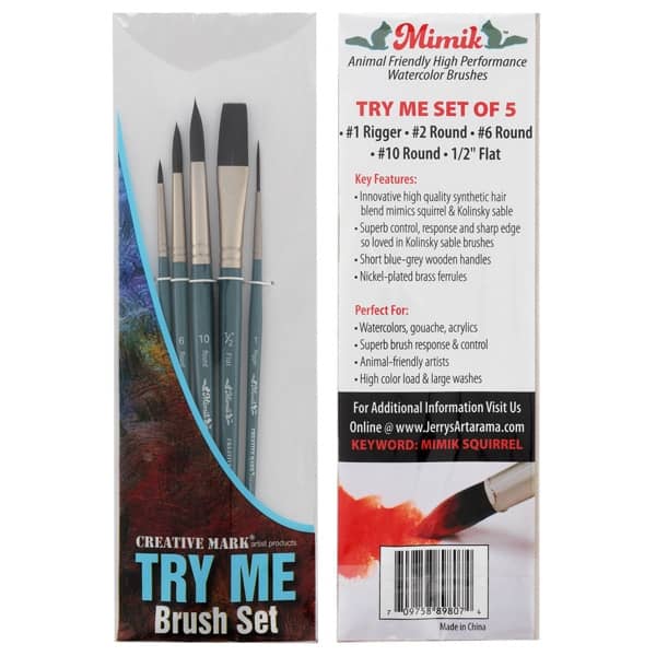 Mimik High Performance Synthetic Squirrel Hair Watercolor Brush Sets