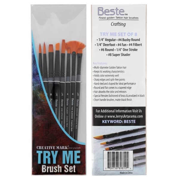 Try Me Set of Mimik Hog Synthetic Bristle Brushes Set of 4