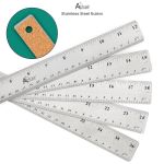 Acurit Stainless Steel Rulers With Non-Slip Cork Backing