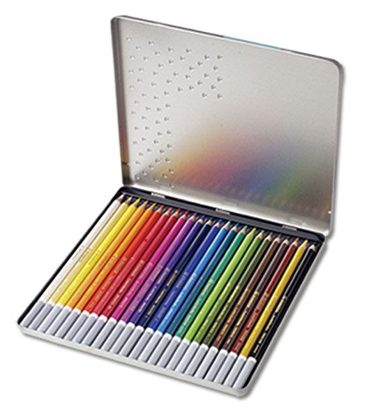 STABILO Tinned Art Products Carbothello Chalk Pastel Coloured Pencils 24 shades 