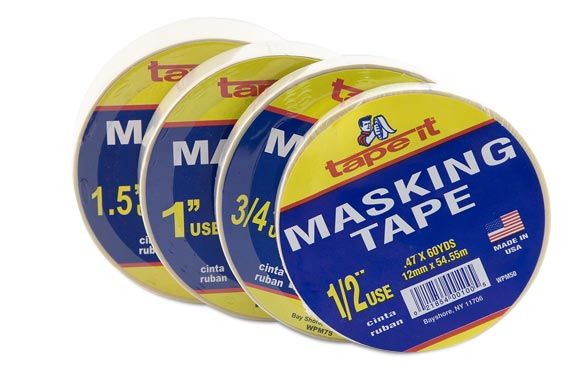 Colored Masking Tape - 11 Pack of 1 inch x 60yd Extra Large Rolls