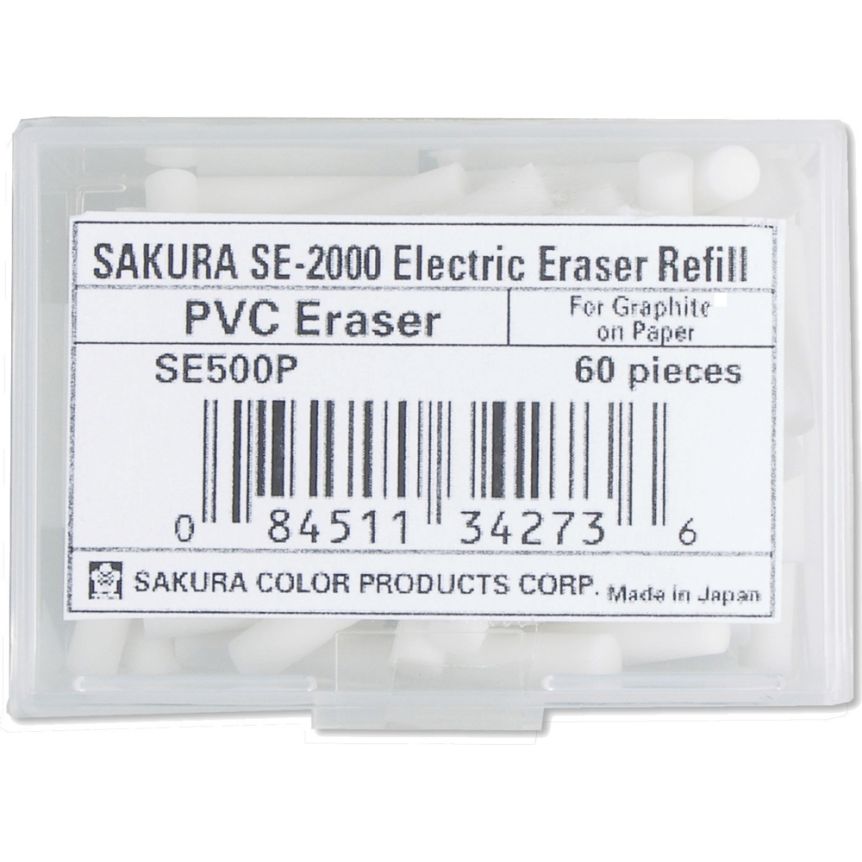 Sakura SE2000 Electric Eraser Refills Box of 60White Jerry's Artarama