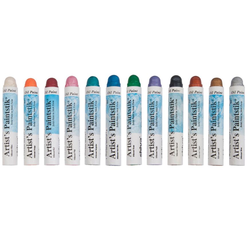 Shiva Artist's Paintstiks Set of 12 Large Iridescent Colors Jerry's Artarama