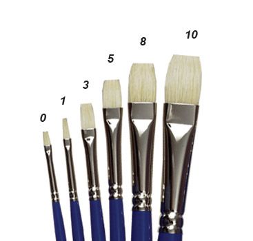 Creative Mark Shortie Bristle Flat Brush (Set of 6)