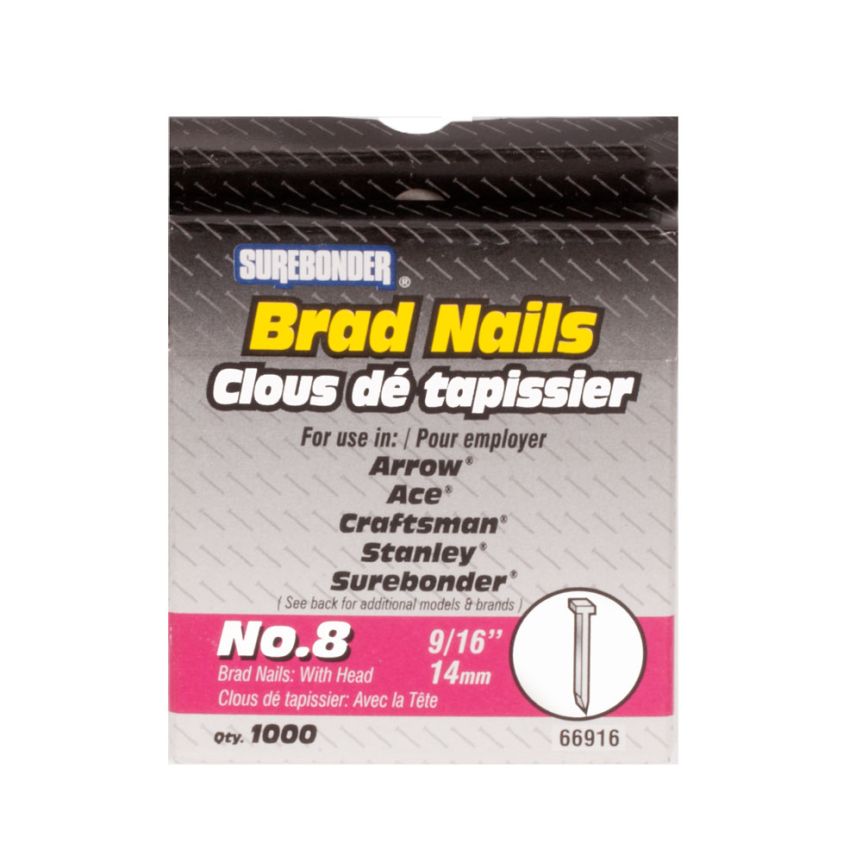 Surebonder Framer's Assistant - Brads 9/16" Box of 1,000