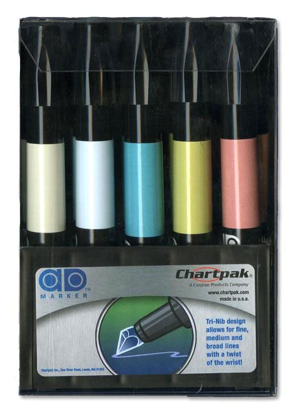 The Original Chartpak AD Marker, Tri-Nib Permanent Marker, Professional,  Xylene-based Marker for Art and Design