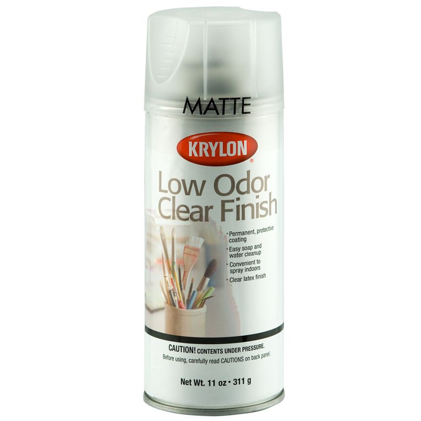 Krylon Low Odor Clear Spray Matte 11 oz Can